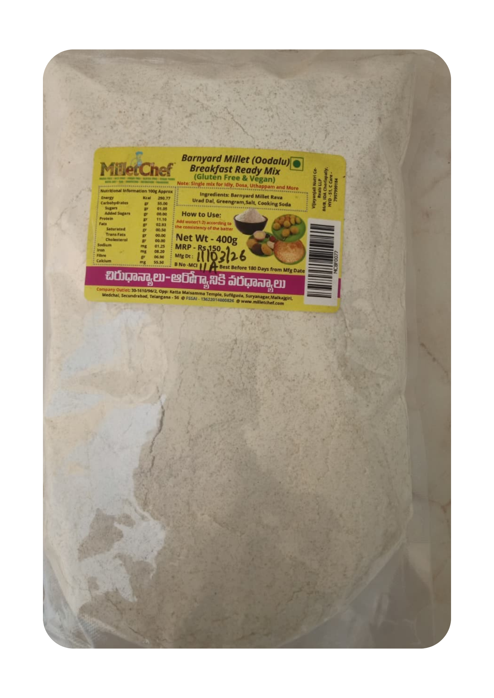 Barnyard-Millet (OODALU) breakfast Ready Mix 500Grams