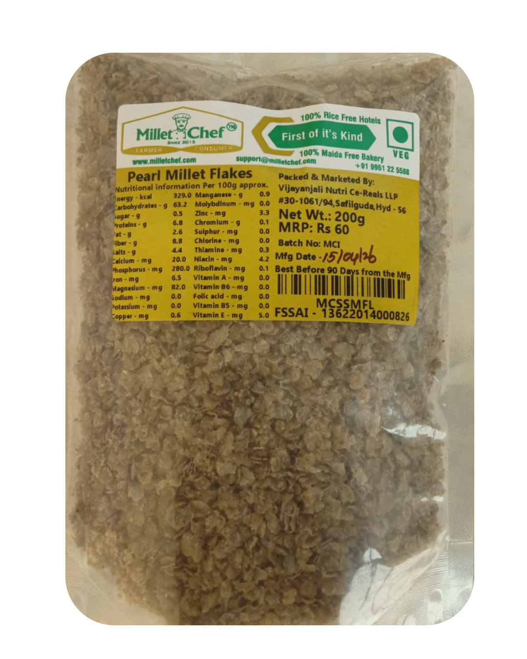 Pearl Millet Sajja Flacks-200 grams