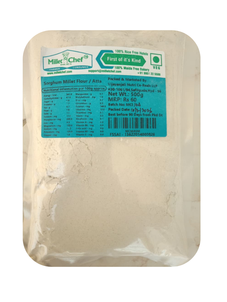 SORGHUM MILLET FLOUR ATTA 500 GRAMS